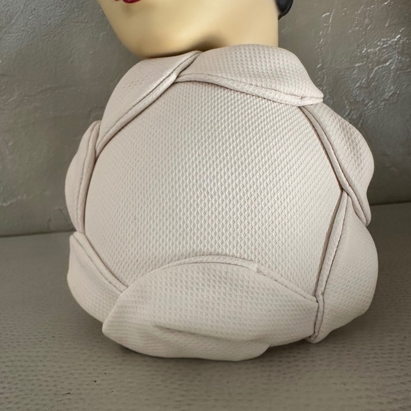 FUN 1950s\' DESIGNER GENE DORIS HONEYCOMB IVORY FABRIC HAT WITH BEAUTIFUL FOLDS main image 6